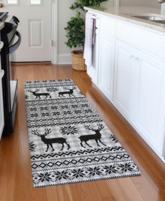 Holiday Washable Indoor/Outdoor ACN1820 2'3"x7'6" Runner Area Rug