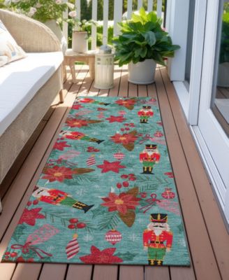 Holiday Washable Indoor/Outdoor ACN1822 2'3"x7'6" Runner Area Rug