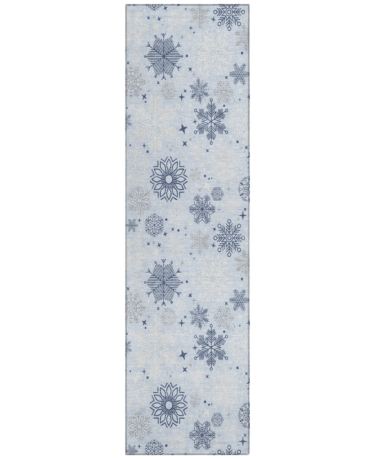 Addison Holiday Washable Indoor/outdoor Acn1823 2'3"x7'6" Runner Area Rug In Blue