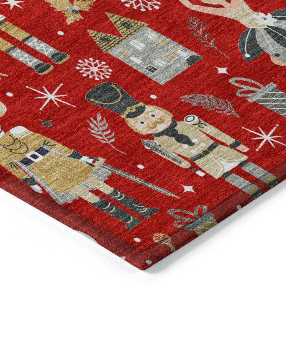 Addison Holiday Washable Indoor/outdoor Acn1827 3'x5' Area Rug In Red