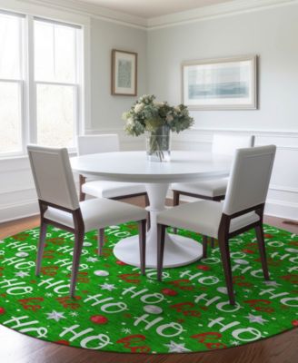 Holiday Washable Indoor/Outdoor ACN1810 8'x8' Round Area Rug