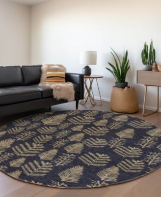 Holiday Washable Indoor/Outdoor ACN1813 8'x8' Round Area Rug