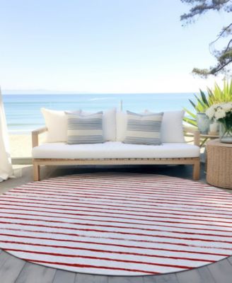 Holiday Washable Indoor/Outdoor ACN1819 8'x8' Round Area Rug