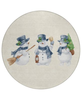 Addison - Holiday Washable Indoor/Outdoor ACN1826 Round Area Rug
