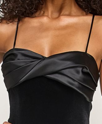 Juniors' Sweetheart Neck Bubble Skirt Open Back Dress