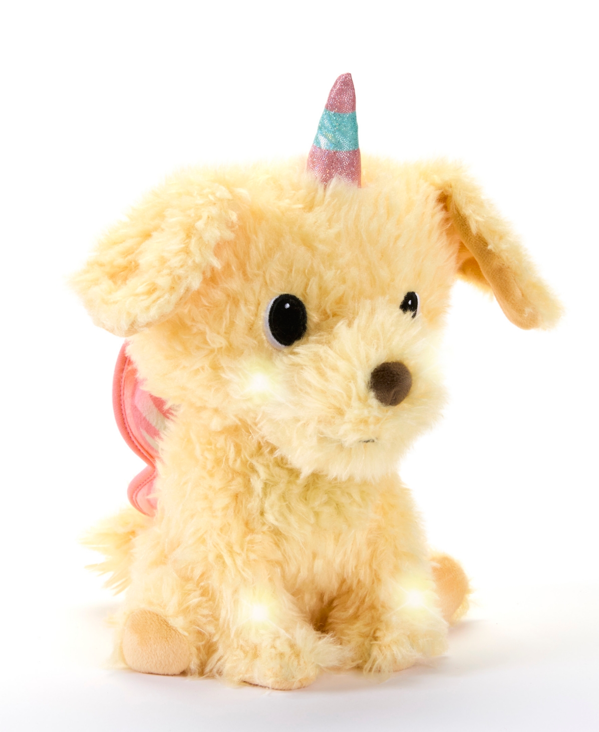 Geoffrey's Toy Box Star Brights 10" Fairy Retriever Led Plush Toy In Yellow