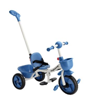 Toddler Tricycle Kids Trike for Ages 1-3 with Detachable Push Bar & Safety Harness for a Secure Ride
