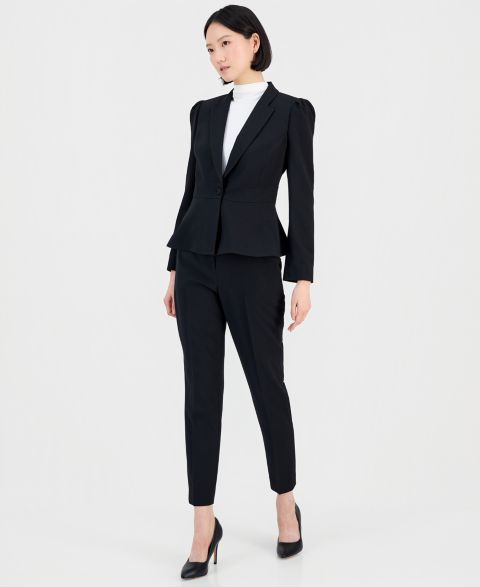 Женские брюки Tahari ASL Belted Wrap Pant Suit Set, цвет: Чёрный