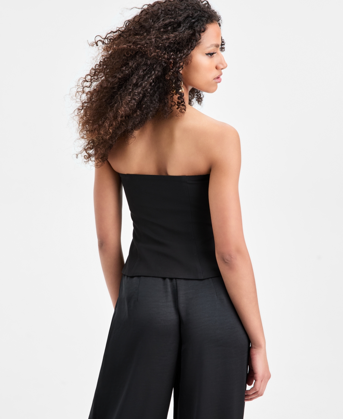 Bar Iii Women's Tuxedo Strapless Top, Macy's Exclusive