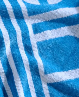 Pinstripe Logo Cotton 2-Pc. Beach Towel Set, 70" x 40"