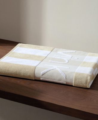 Beach Stripe Logo Cotton 2-Pc. Beach Towel Set, 70" x 40"