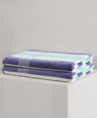 Pop Color Stripe Cotton 2-Pc. Beach Towel Set, 70" x 40"