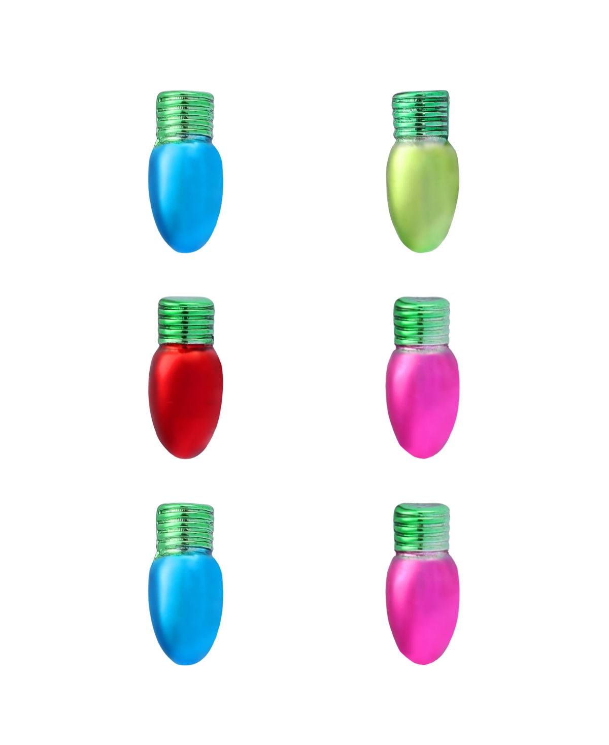 Betsey Johnson Multi-colored Santa Baby Christmas Lights 6-piece Stud Earring Set In Multi