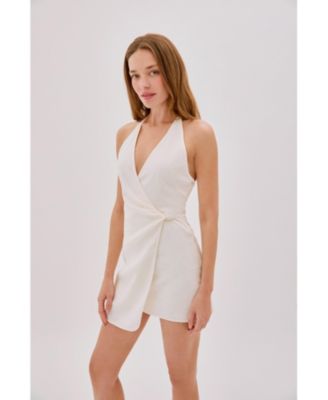 Women's Sadie Linen Wrap Mini Dress
