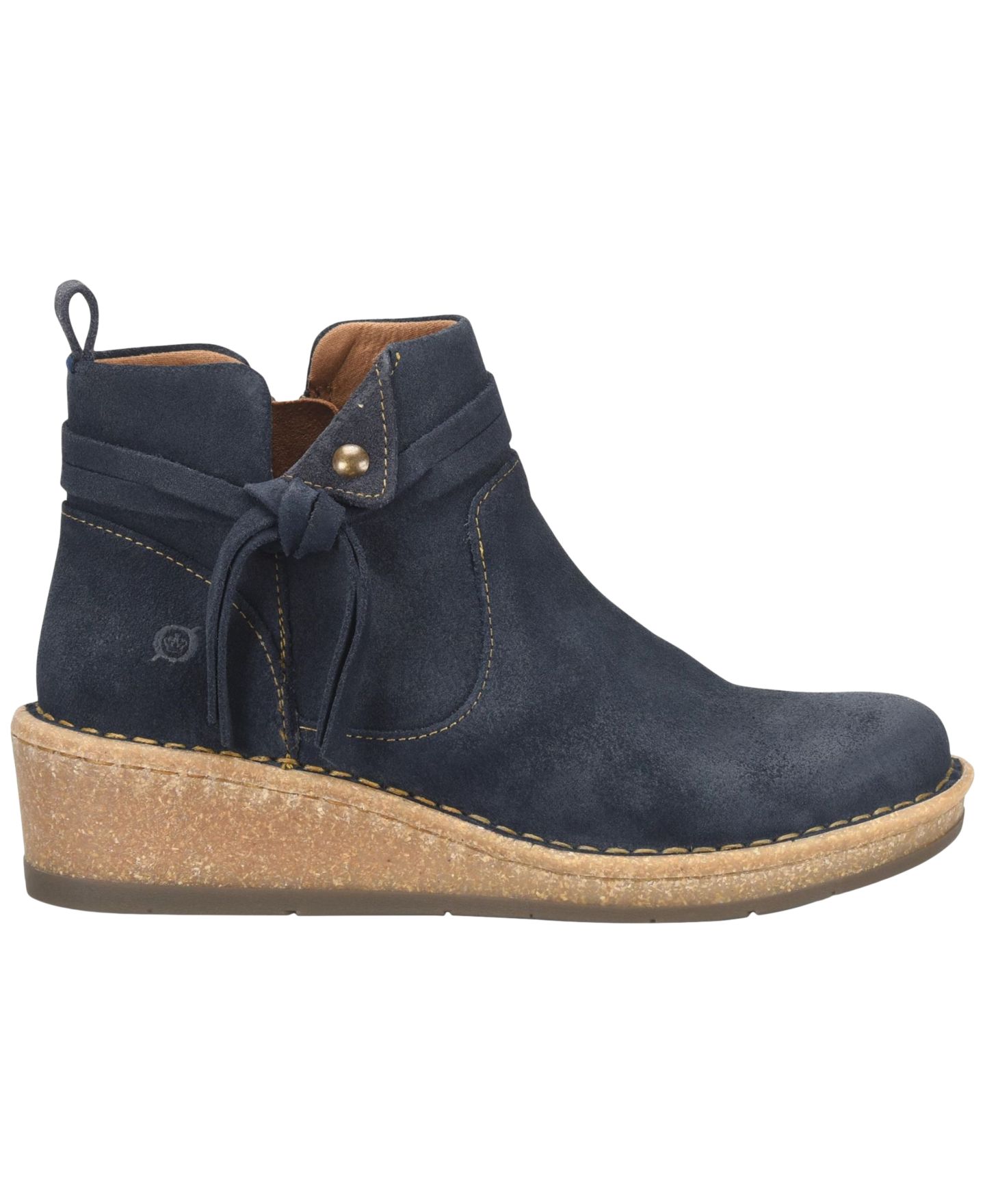 Женские ботинки Born Vaughn Round Toe Regular Booties, цвет: Тёмно-синий — фото 2