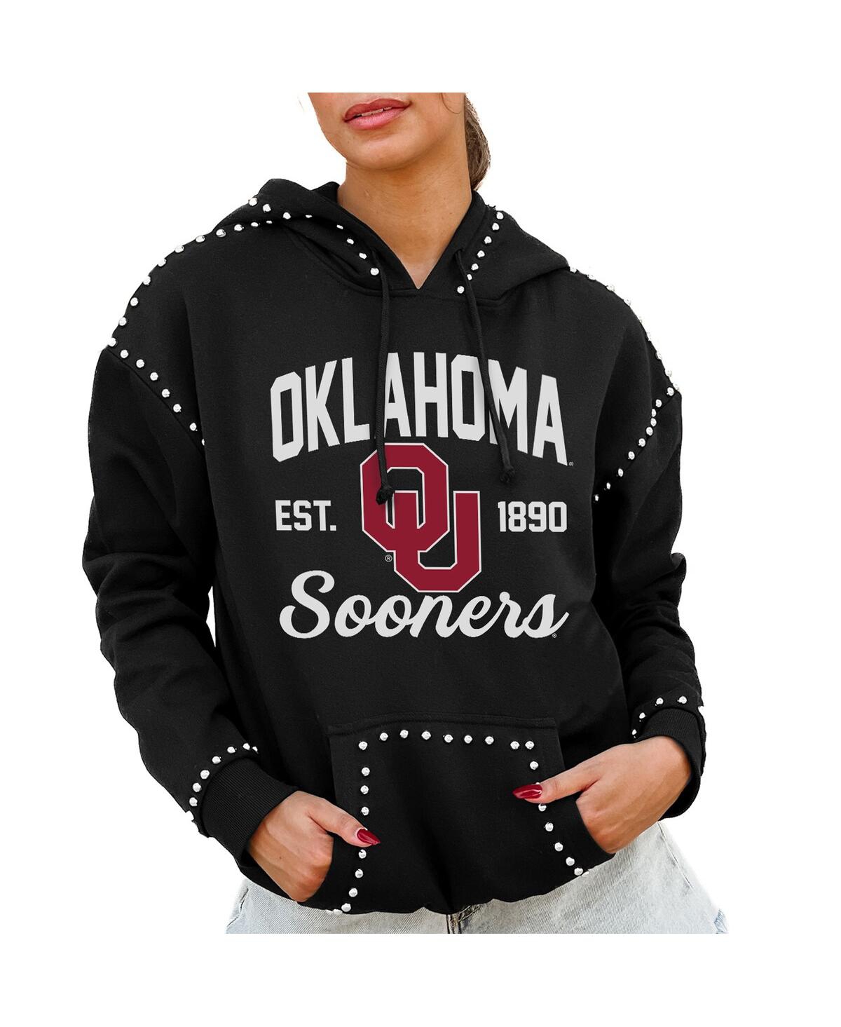 Gameday Couture Women's Black Oklahoma Sooners Studded Pullover Hoodie