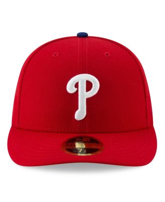 Men's Red Philadelphia Phillies 2025 MLB Postseason Side Patch Low Profile 59FIFTY Fitted Hat