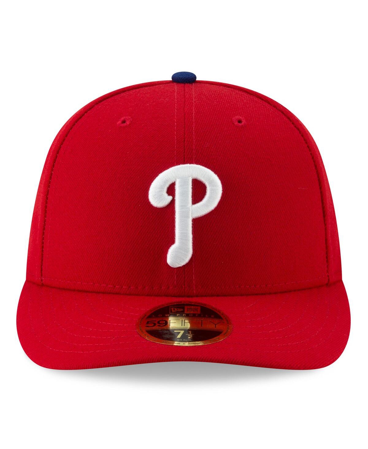 New Era Men's Red Philadelphia Phillies 2025 Mlb Postseason Side Patch Low Profile 59fifty Fitted Hat In Brown