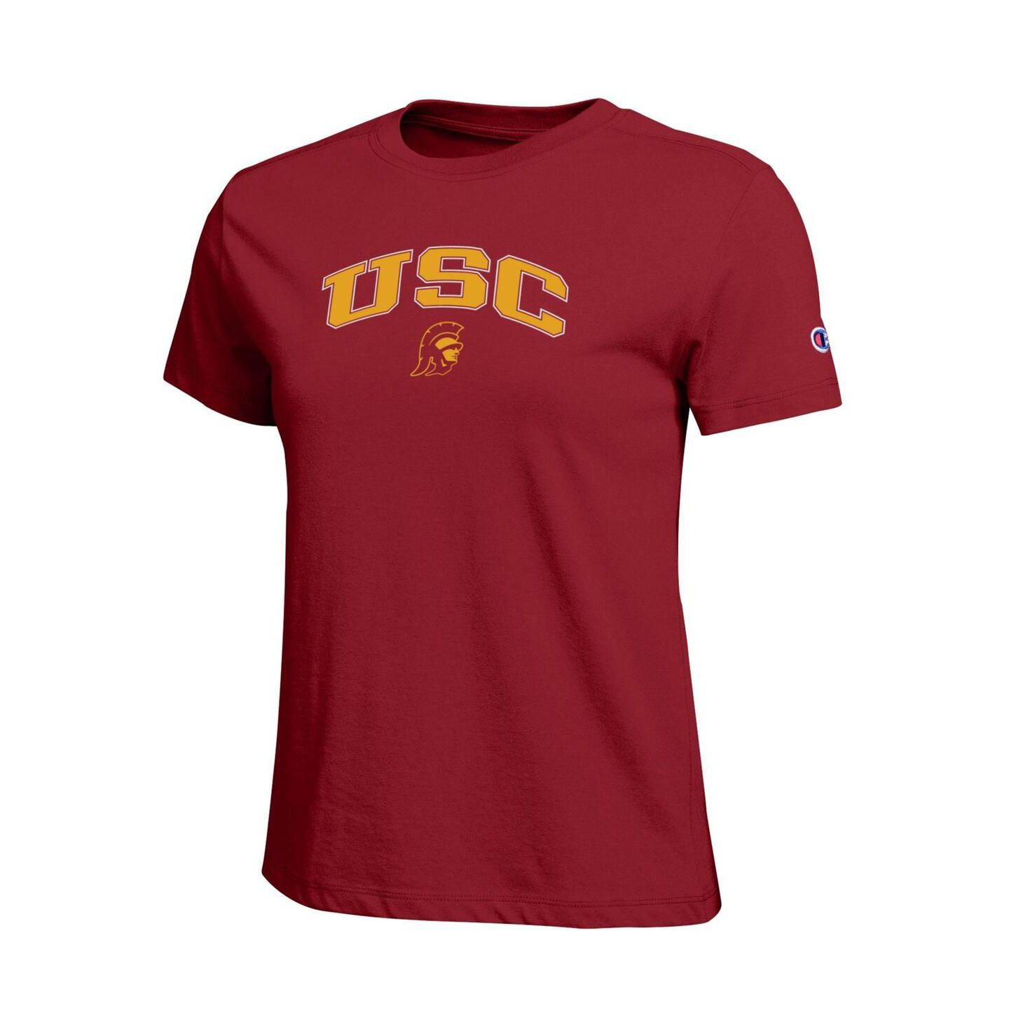 Женская футболка Champion Cardinal USC Trojans Arched Over Logo — фото 3