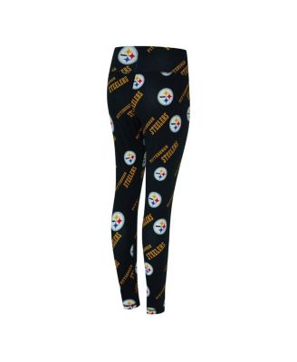 Women's Black Pittsburgh Steelers Mosaic Allover Print Leggings