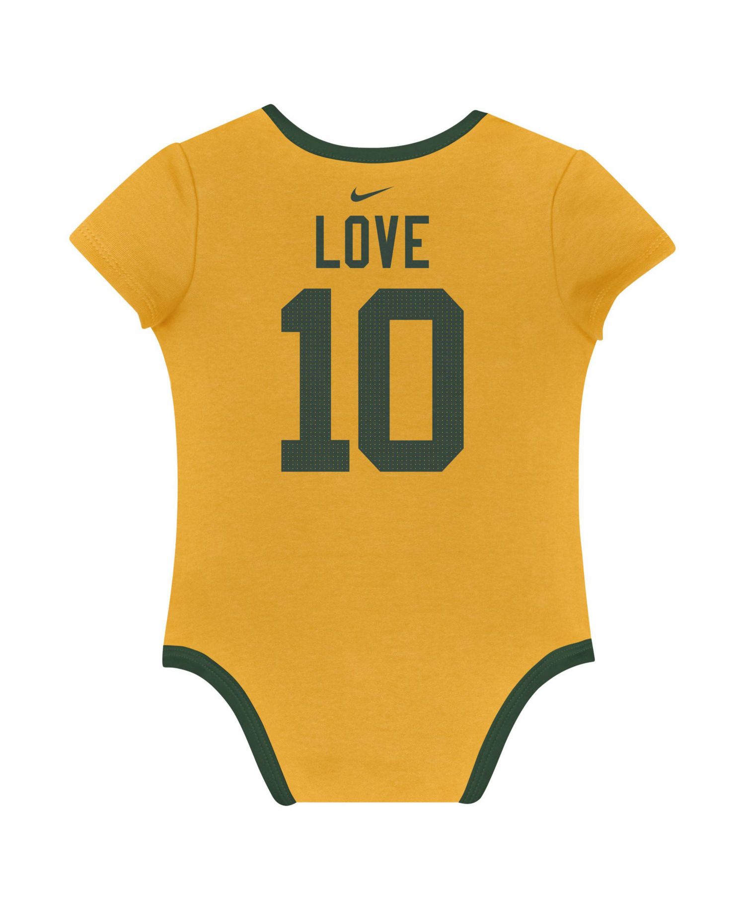Baby Boys and Girls 3-Pack Jordan Love Green Bay Packers Name & Number Bodysuit Set