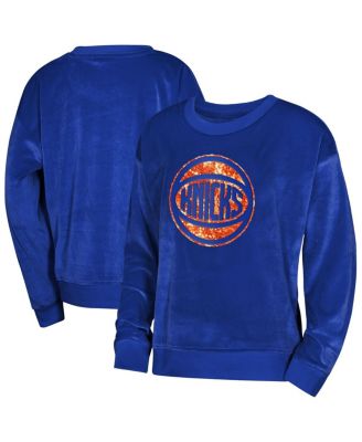 Outerstuff - Big Boys and Girls Blue New York Knicks Step Back Sweatshirt
