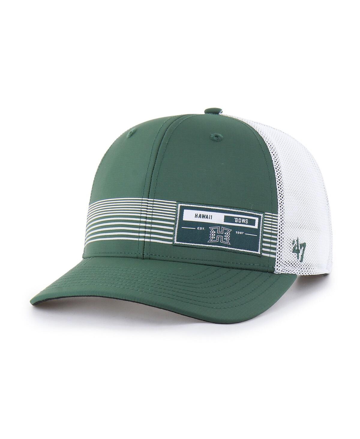 47 Brand Men's Green Hawaii Rainbow Warriors Rangefinder Brrr Trucker Adjustable Hat In Green