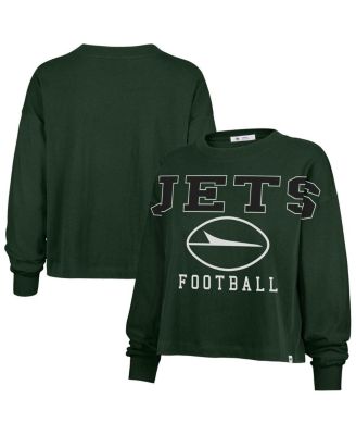 '47 Brand - Women's Green New York Jets Outreach City Oversized Long Sleeve T-Shirt