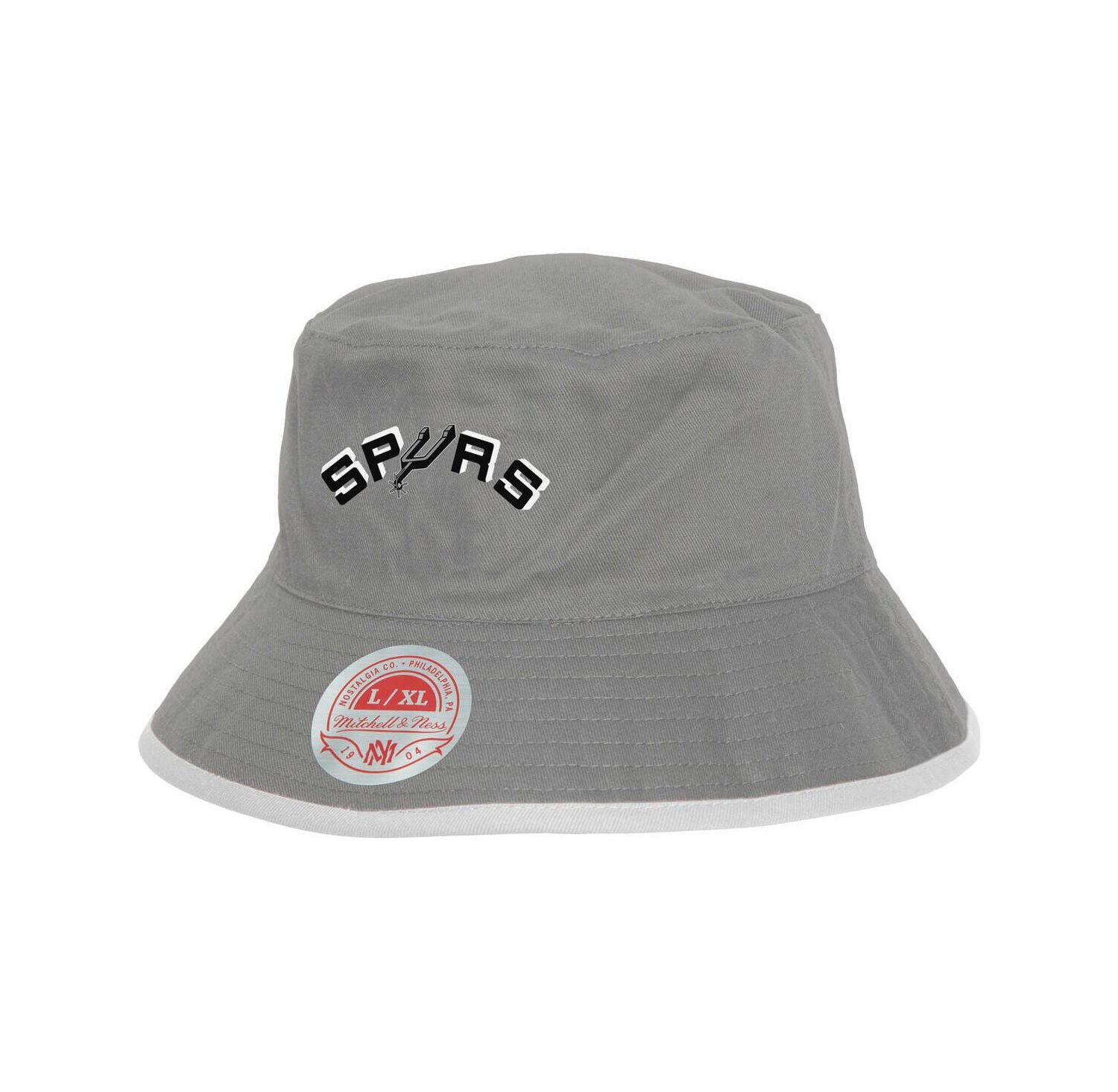 Men's Gray/Black San Antonio Spurs Flip It Reversible Bucket Hat