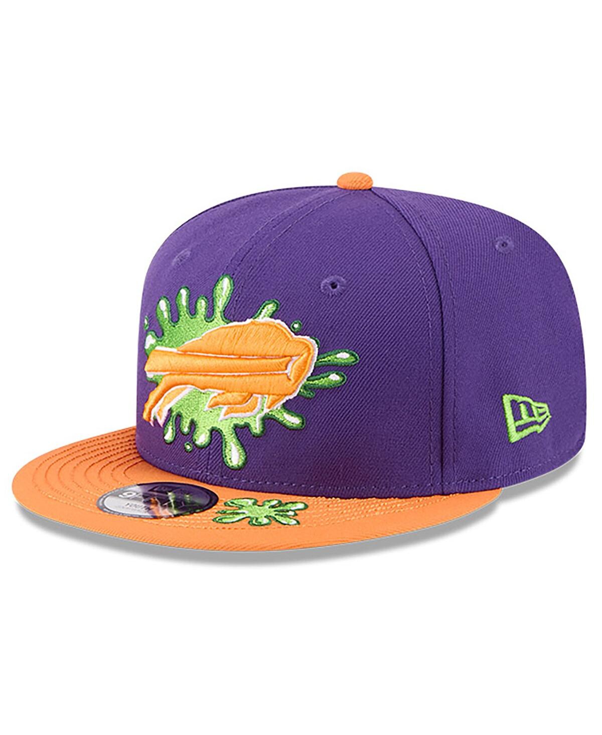 New Era Big Boys and Girls Purple/Orange Buffalo Bills Nickelodeon Slime 9FIFTY Snapback Hat
