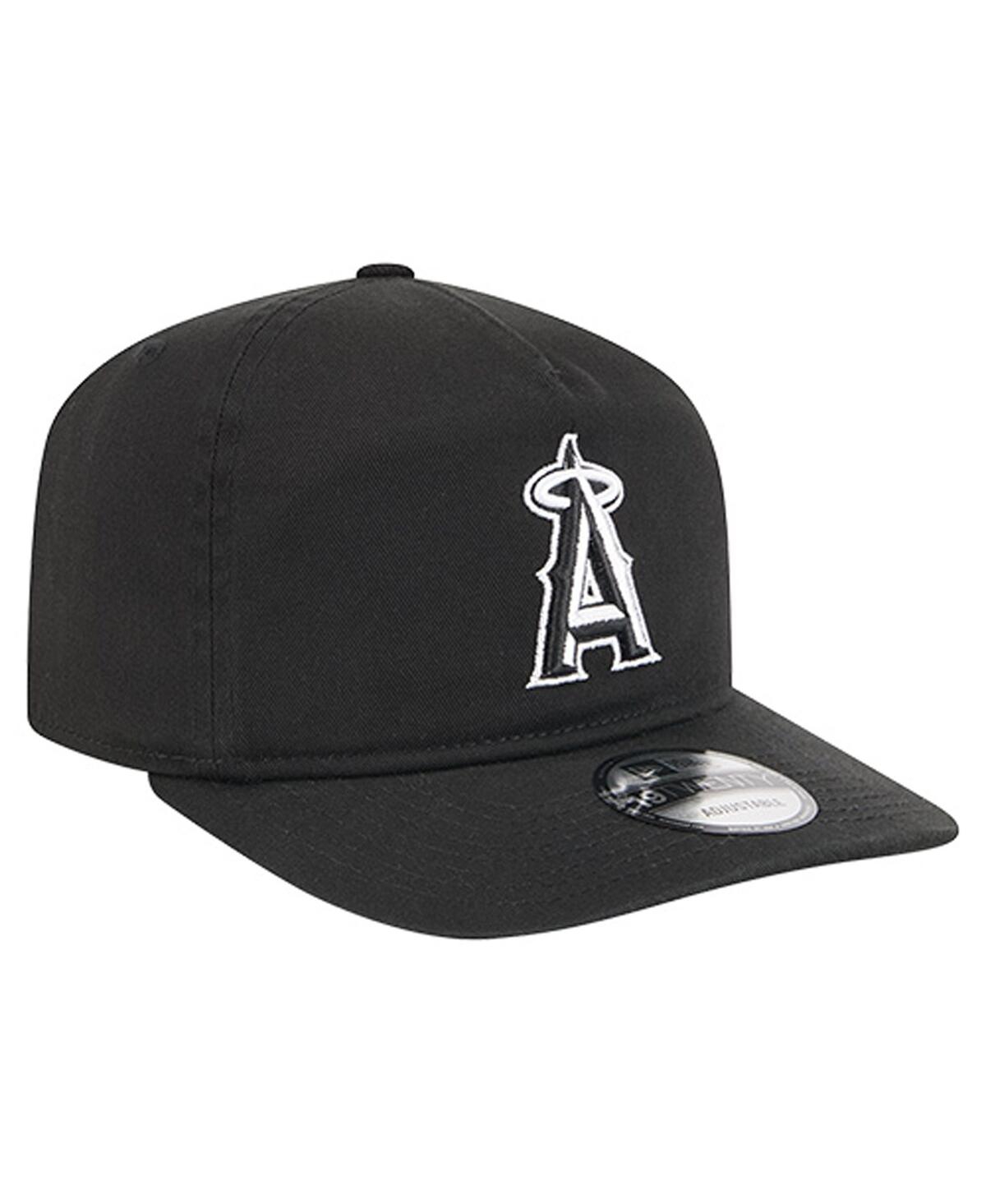 New Era Men's Black/white Los Angeles Angels 19twenty Adjustable Hat In Brown