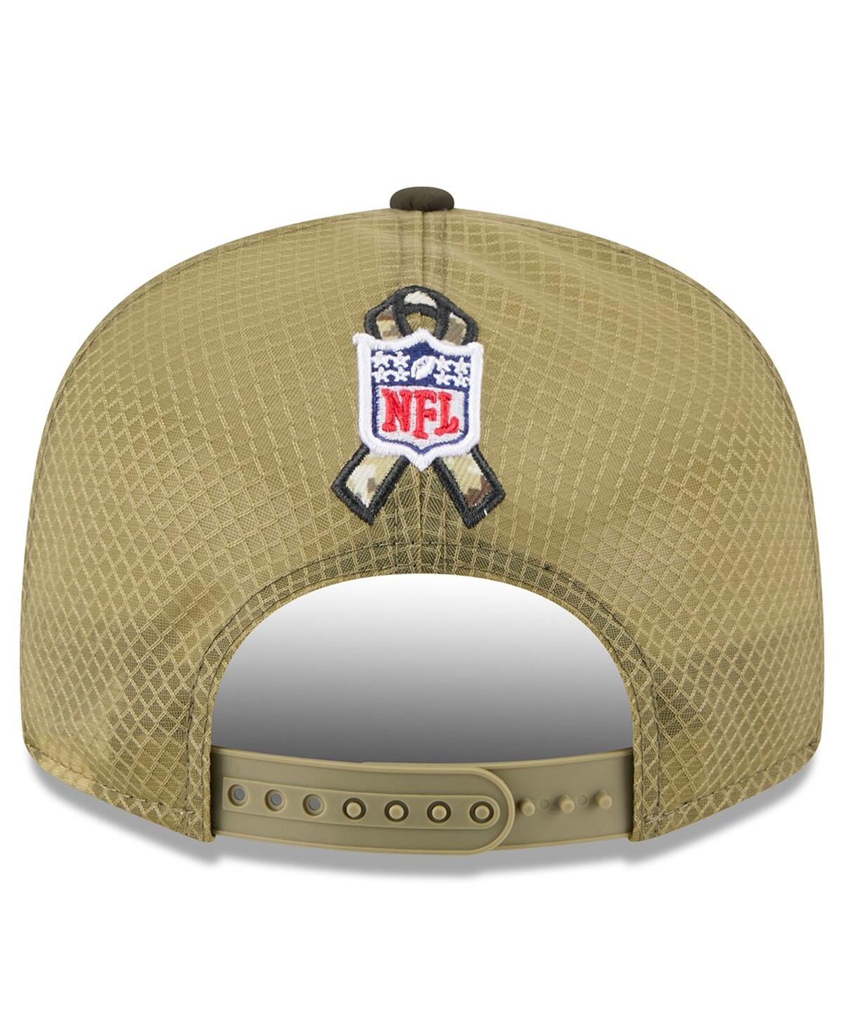 New Era Men's Dark Green Indianapolis Colts 2025 Salute To Service Split Panel 9fifty Snapback Hat In Green