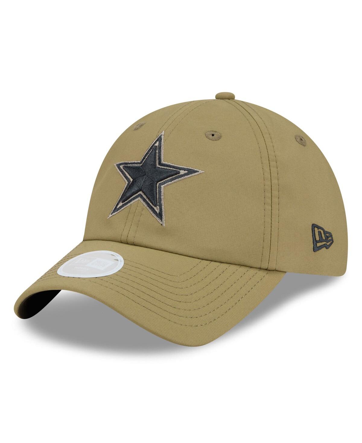 New Era Women's Green Dallas Cowboys 2025 Salute To Service Pony Tail Adjustable Hat In Green