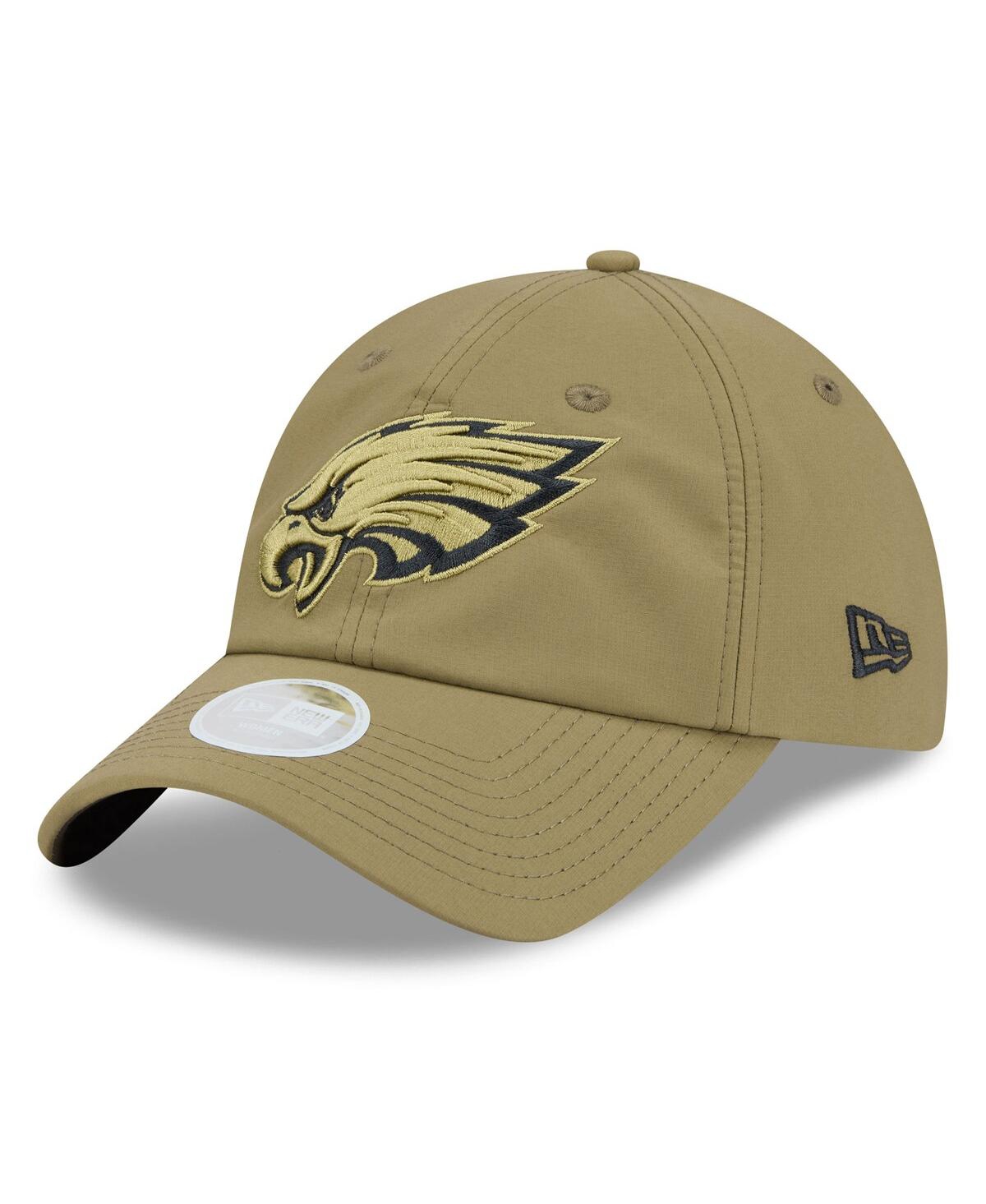 New Era Women's Green Philadelphia Eagles 2025 Salute To Service Pony Tail Adjustable Hat In Green