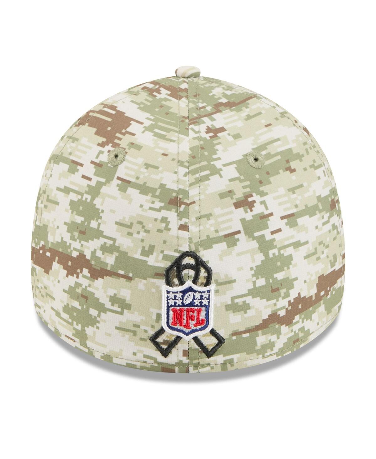 New Era Men's Camo/dark Green/dark Green Pittsburgh Steelers 2025 Salute To Service 39thirty Flex Hat In Green