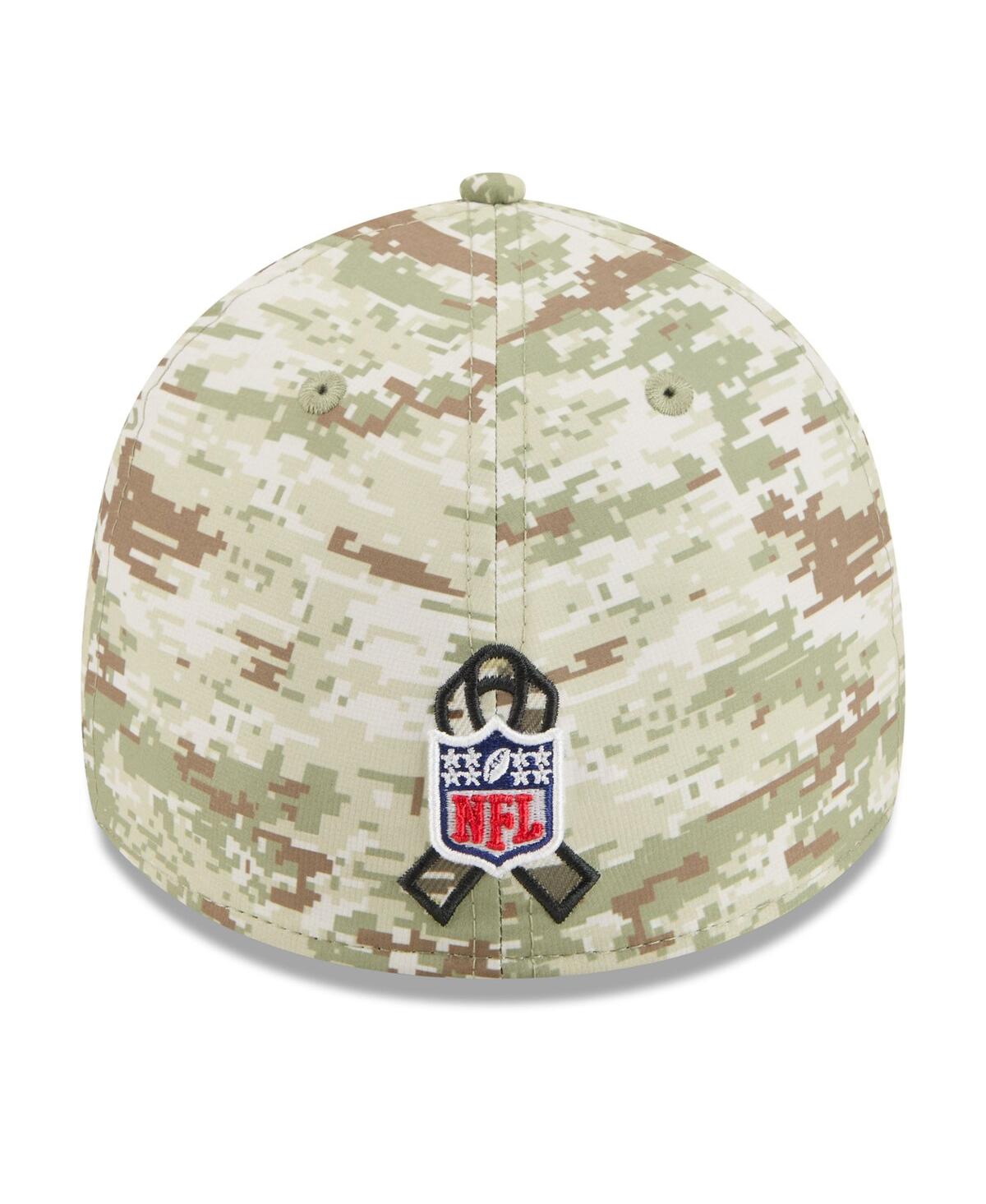 New Era Men's Camo/dark Green/dark Green Seattle Seahawks 2025 Salute To Service 39thirty Flex Hat In Green