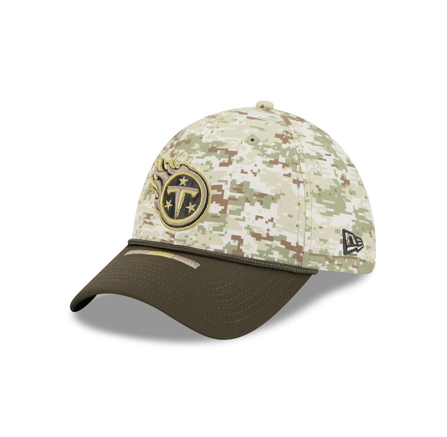 Men's Camo/Dark Green Tennessee Titans 2025 Salute to Service 39THIRTY Flex Hat