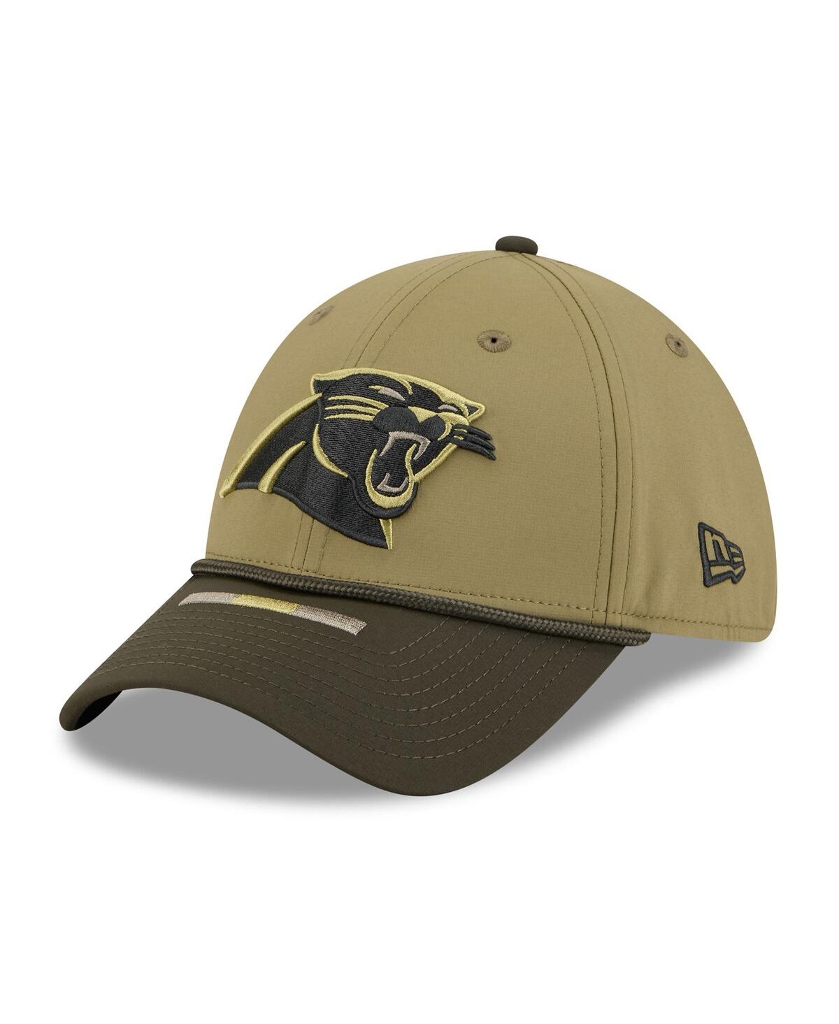 New Era Men's Green/dark Green Carolina Panthers 2025 Salute To Service 39thirty Flex Hat In Green