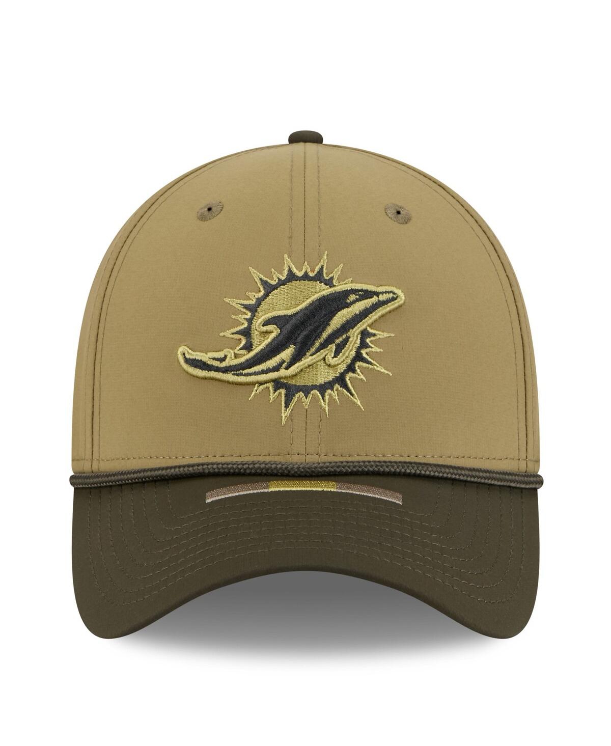 New Era Men's Green/dark Green Miami Dolphins 2025 Salute To Service 39thirty Flex Hat In Green
