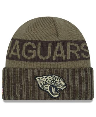 New Era - Men's Dark Green Jacksonville Jaguars 2025 Salute to Service Cuffed Knit Hat