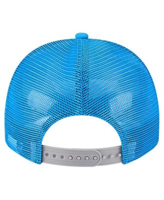 Men's&nbsp;Cream/Blue Detroit Lions Banner A-Frame 9FIFTY Trucker Snapback Hat