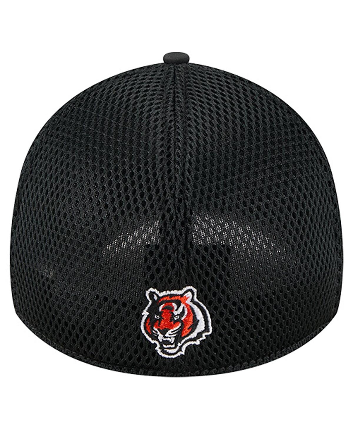 New Era Men'sâ Black Cincinnati Bengals Outline 39thirty Flex Hat In Black