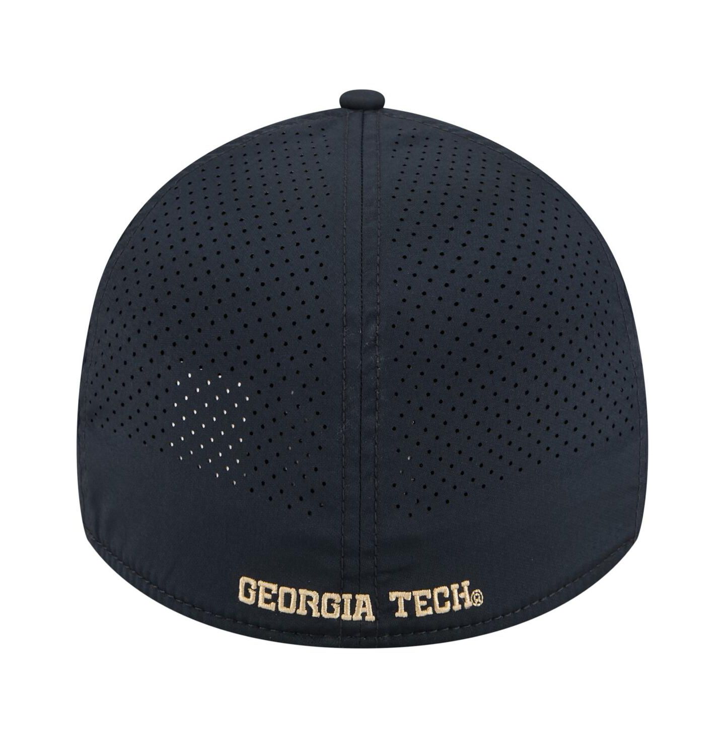 Мужские головные уборы New Era Navy Georgia Tech Yellow Jackets Rope 39THIRTY Flex Hat — фото 2