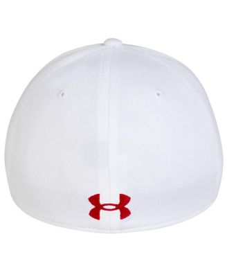 Men's White Utah Utes Sideline Blitzing Accent Flex Hat
