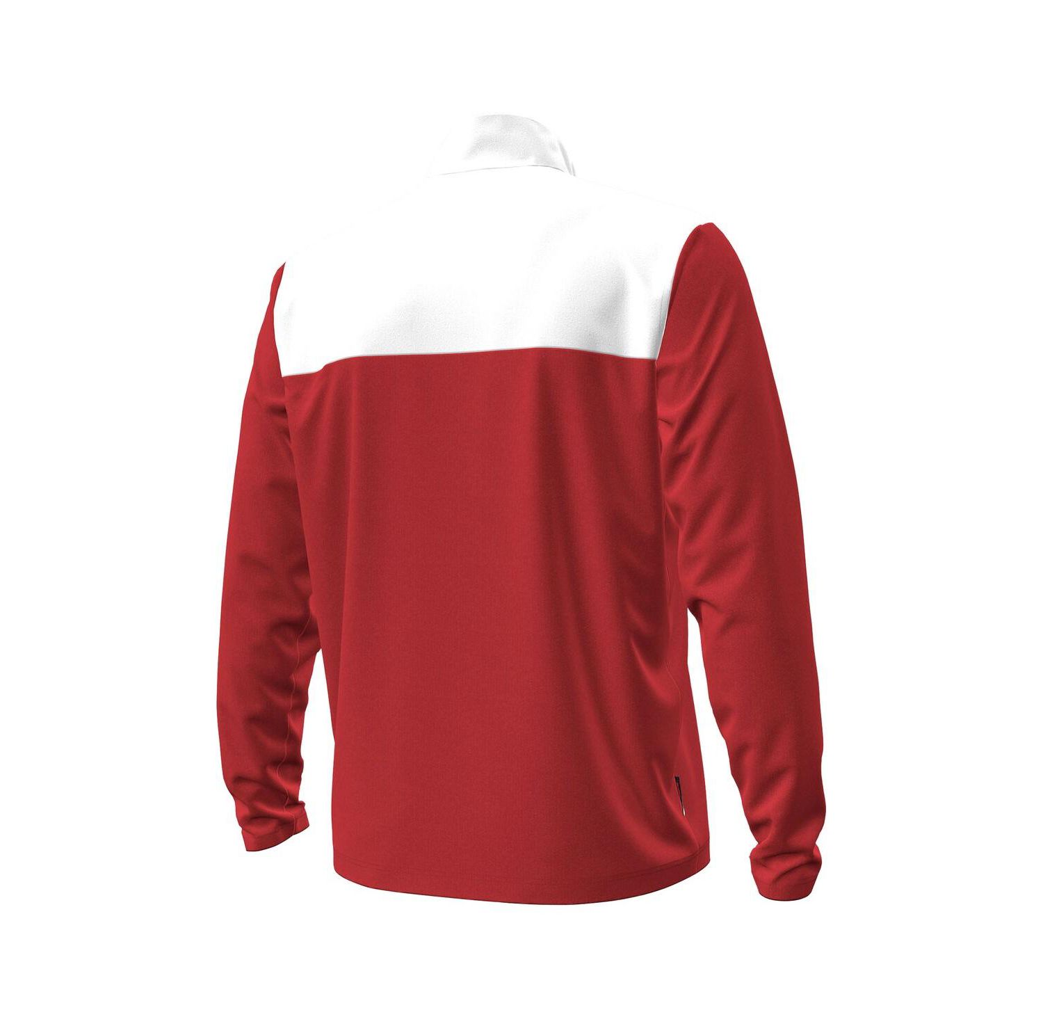 Men's Red/White Wisconsin Badgers Green Blocked Quarter-Zip Pullover Hoodie