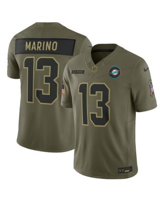 Nike - Men's Dan Marino Olive Miami Dolphins 2025 Salute to Service Retired Limited Jersey