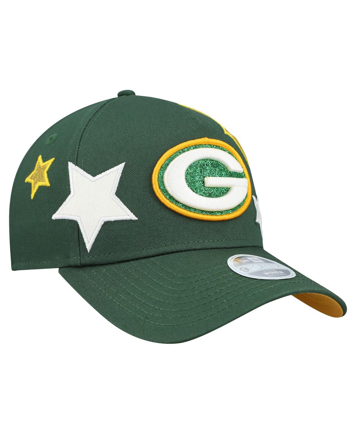New Era Women's Green Bay Packers Stardom A-frame 9forty Adjustable Hat In Green