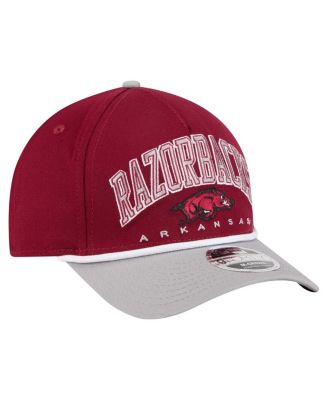 Men's&nbsp;Cardinal/Gray Arkansas Razorbacks Arch Two-Tone Rope 9FORTY A-Frame M-Crown Adjustable Hat