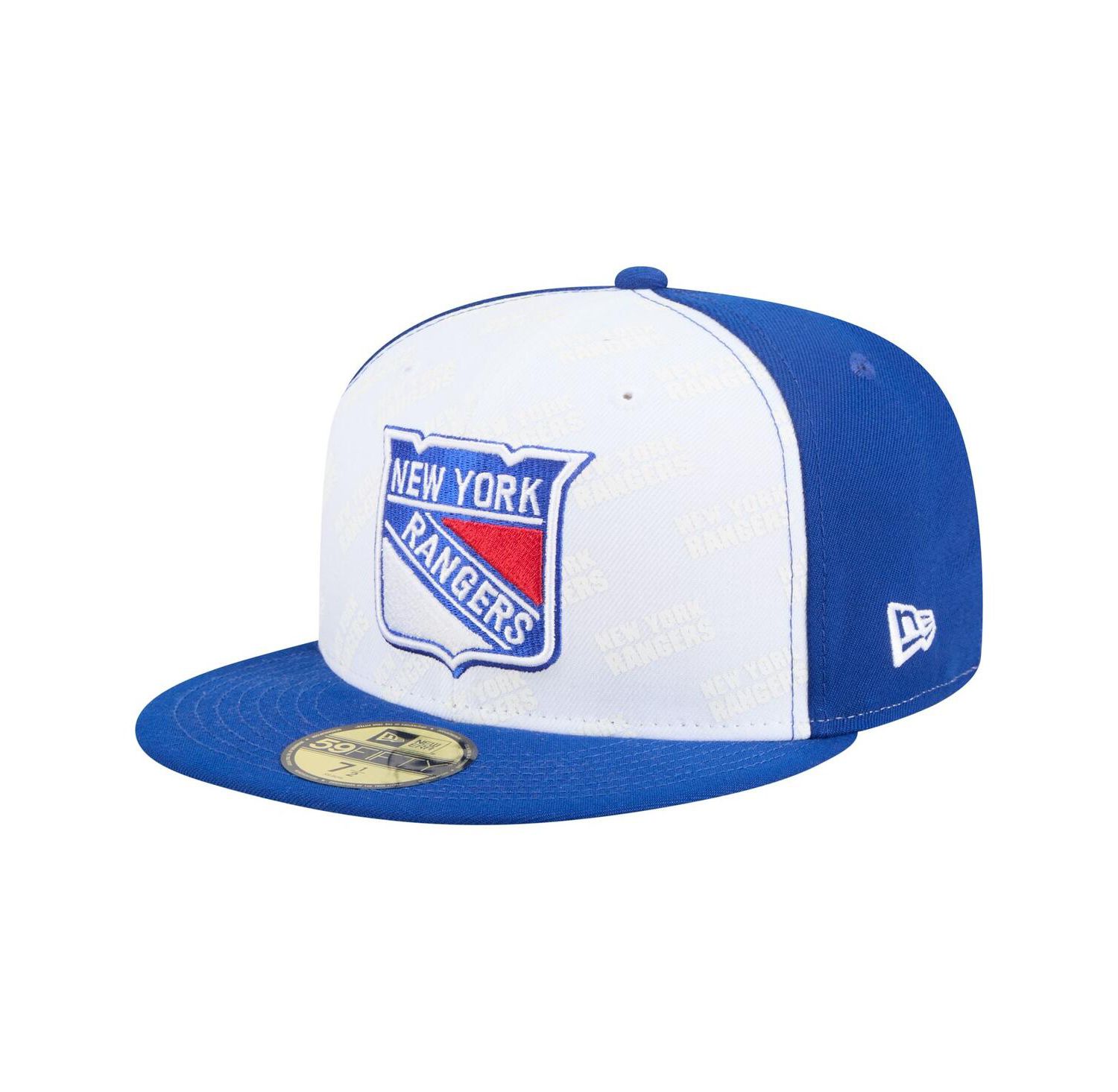 Men's White/Blue New York Rangers Repeat Two-Tone 59FIFTY Fitted Hat