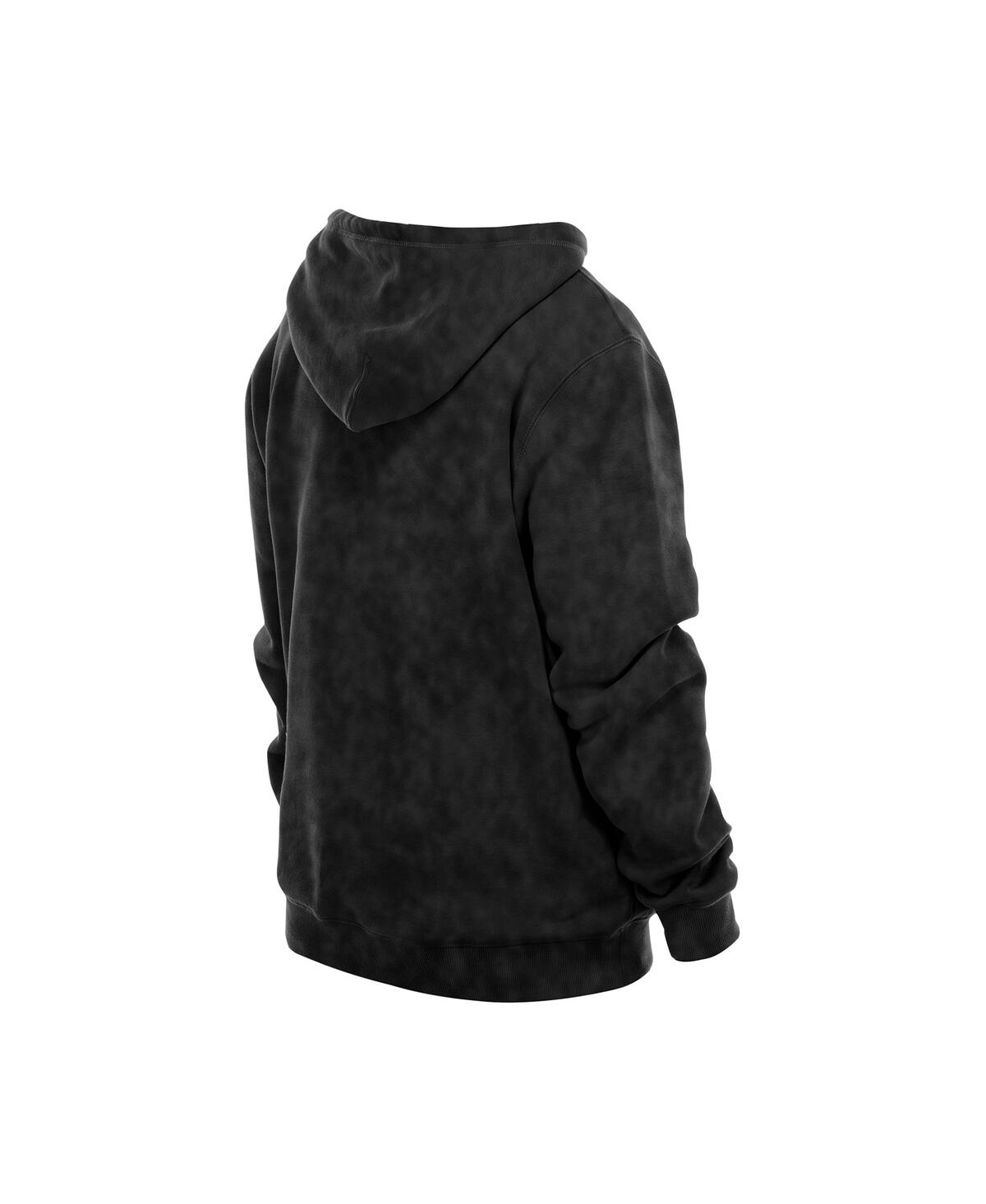 New Era Men's Black Golden State Warriors Sport Night Mineral Wash Pullover Hoodie In Black